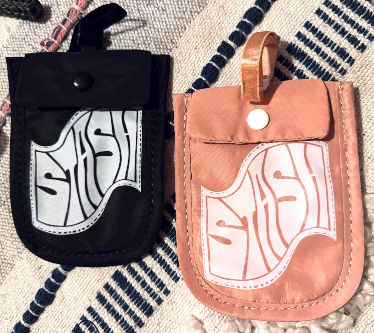 Stash Bra Wallet – Hidden Travel Pocket with Hand-Drawn Lyric Decal