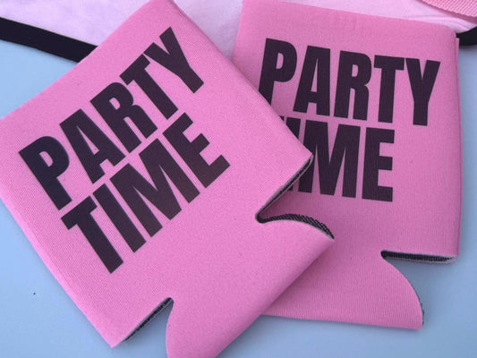 Party Time Pink Drink Cozie | Jam Band Festival Accessory | Beverage Sleeve | Phish Concert Merch | Phan Essentials