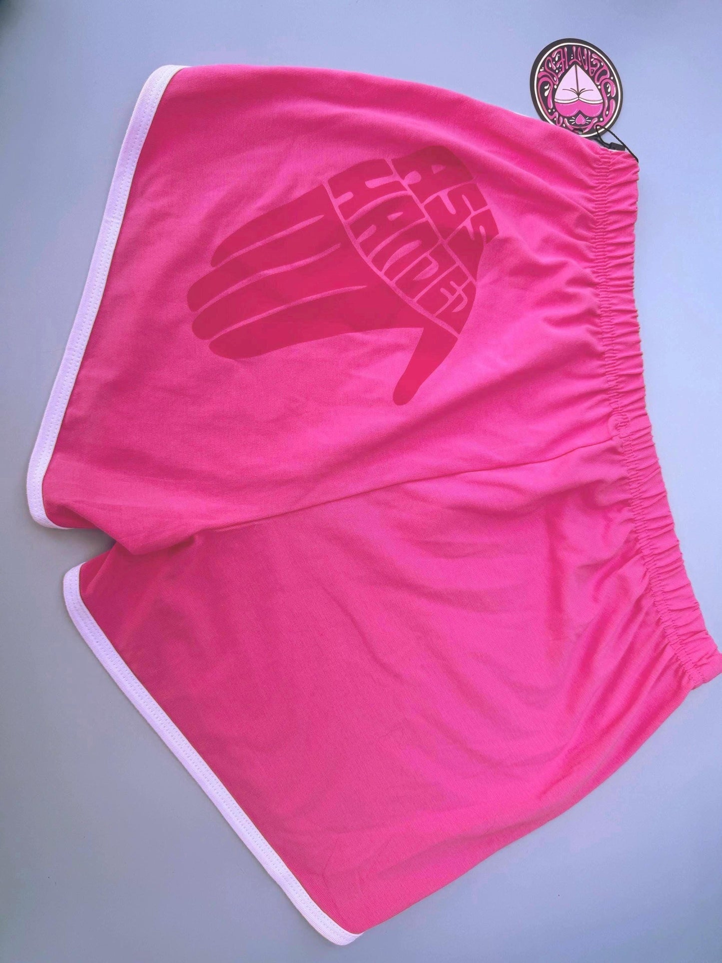 Ass Handed Hot Pink Booty Shorts | Retro Festival Apparel | Funny Jam Band Merch | Concert Gear for Phish Phans
