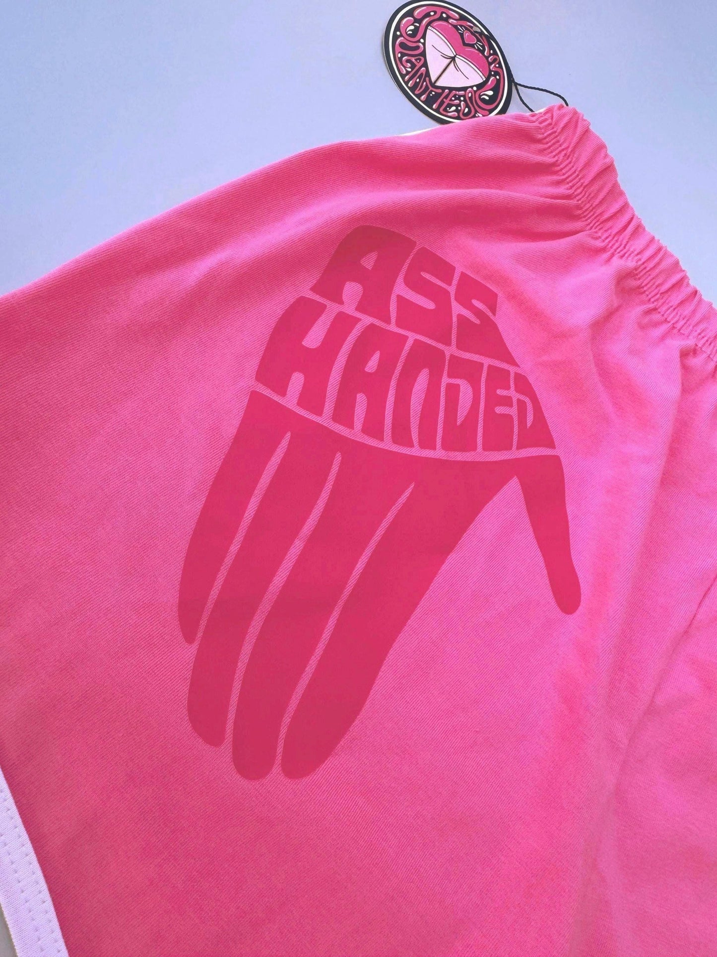 Ass Handed Hot Pink Booty Shorts | Retro Festival Apparel | Funny Jam Band Merch | Concert Gear for Phish Phans