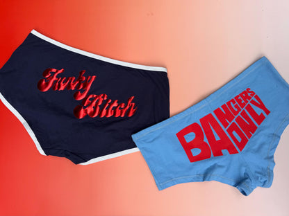 Funky Bitch Navy Retro Briefs w/ Donut Graphic | Jam Band Festival Apparel | Comfy Concert Gear | Phish Pham Merch