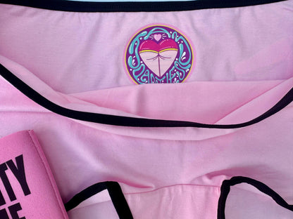 Ass-Handed Light Pink Retro Briefs | Humorous Phan Apparel | Festival Underwear | Jam Band Merch | Phish Pham Gift