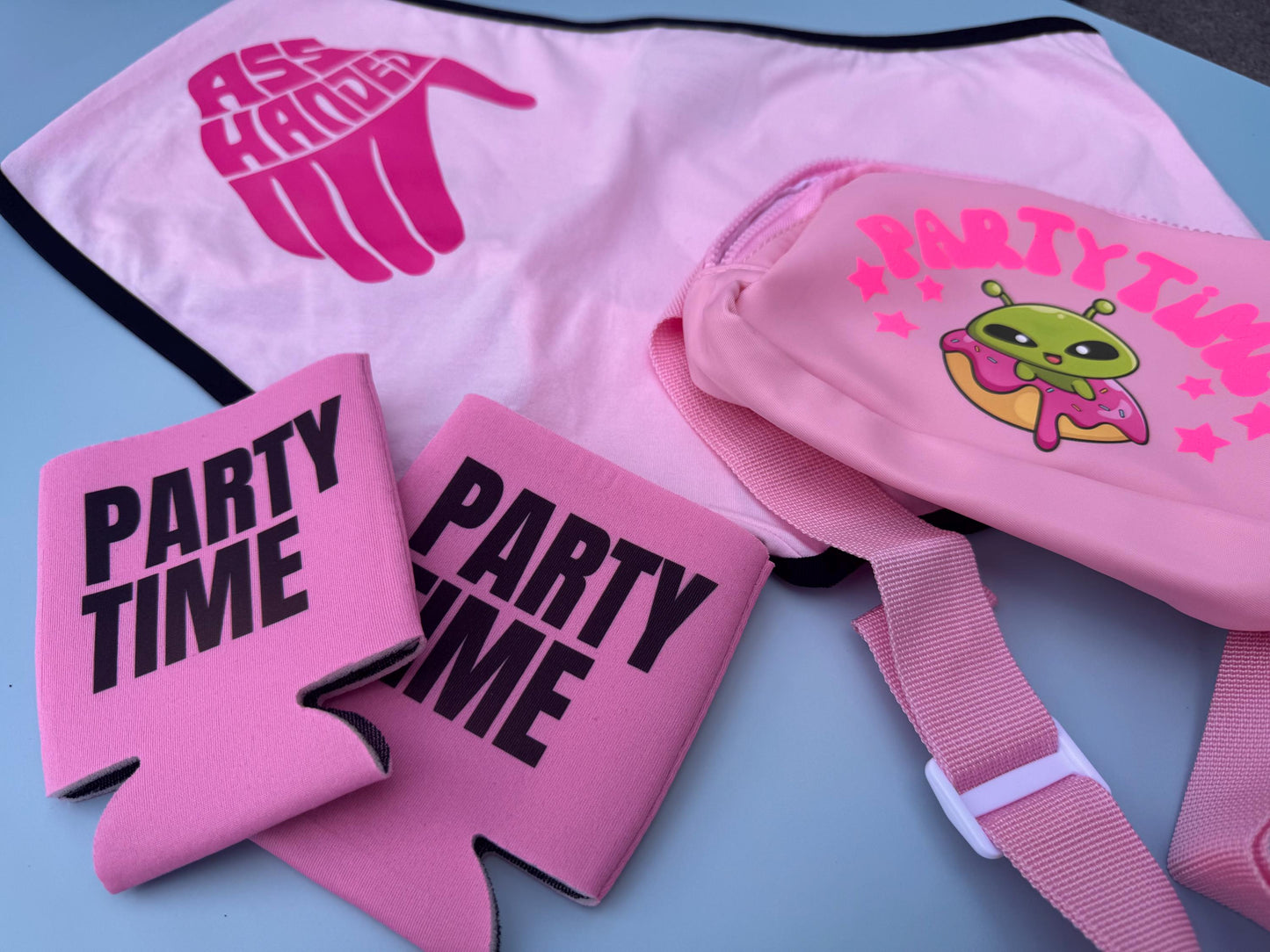 Party Time Pink Drink Cozie | Jam Band Festival Accessory | Beverage Sleeve | Phish Concert Merch | Phan Essentials