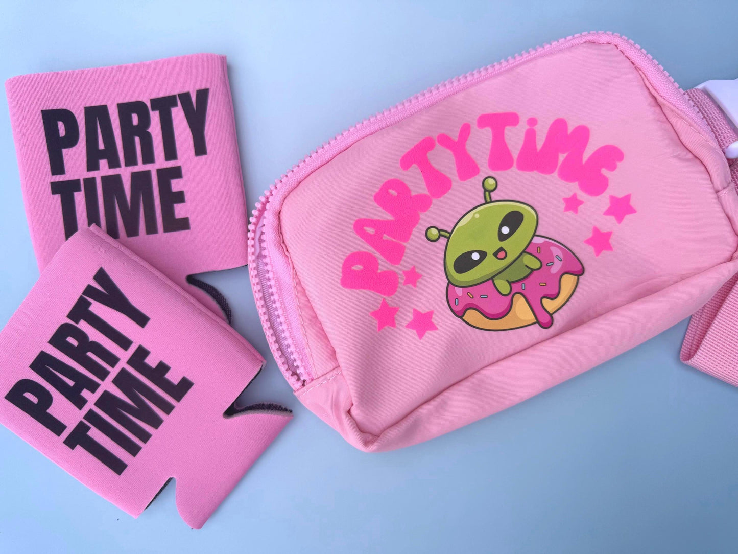 Party Time Pink Drink Cozie | Jam Band Festival Accessory | Beverage Sleeve | Phish Concert Merch | Phan Essentials