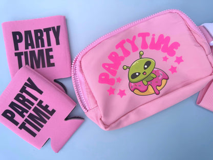 Party Time Pink Drink Cozie | Jam Band Festival Accessory | Beverage Sleeve | Phish Concert Merch | Phan Essentials