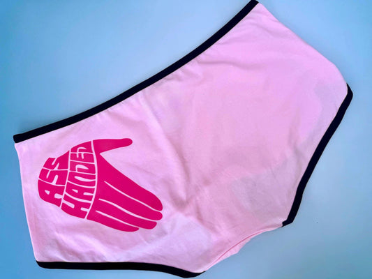 Ass-Handed Light Pink Retro Briefs | Humorous Phan Apparel | Festival Underwear | Jam Band Merch | Phish Pham Gift